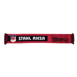 BSG Stahl Riesa Fanschal rot/schwarz
