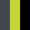 grau melange/lime pop/schwarz